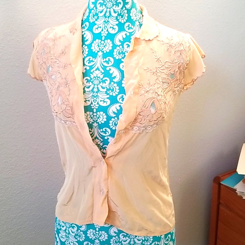 Vintage Button Up Blouse